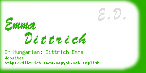 emma dittrich business card